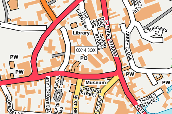 OX14 3QX map - OS OpenMap – Local (Ordnance Survey) OX14 3QX map - OS OpenMap – Local (Ordnance Survey)