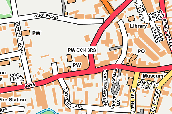 OX14 3RG map - OS OpenMap – Local (Ordnance Survey) OX14 3RG map - OS OpenMap – Local (Ordnance Survey)