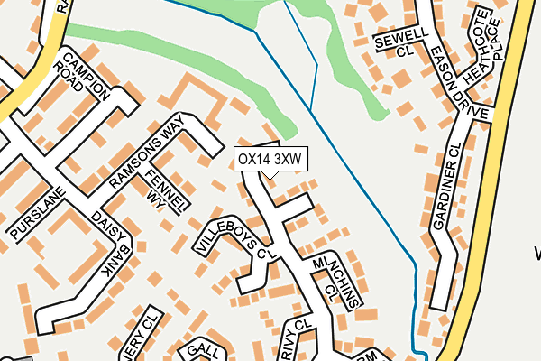 OX14 3XW map - OS OpenMap – Local (Ordnance Survey) OX14 3XW map - OS OpenMap – Local (Ordnance Survey)