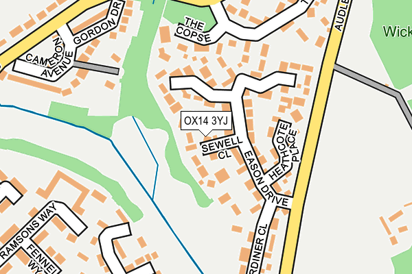 OX14 3YJ map - OS OpenMap – Local (Ordnance Survey) OX14 3YJ map - OS OpenMap – Local (Ordnance Survey)