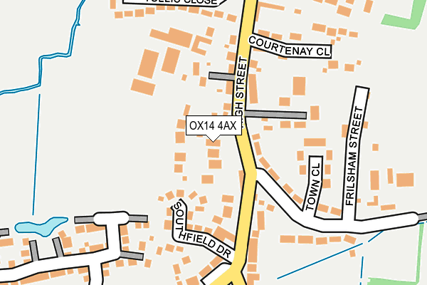 OX14 4AX map - OS OpenMap – Local (Ordnance Survey) OX14 4AX map - OS OpenMap – Local (Ordnance Survey)