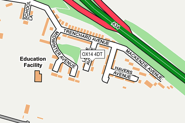 OX14 4DT map - OS OpenMap – Local (Ordnance Survey)