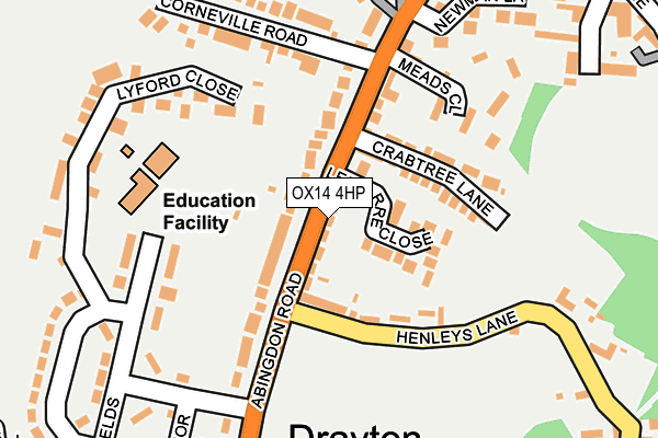 OX14 4HP map - OS OpenMap – Local (Ordnance Survey) OX14 4HP map - OS OpenMap – Local (Ordnance Survey)