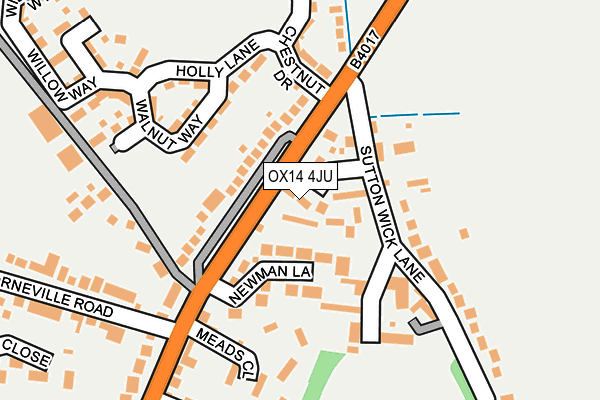 OX14 4JU map - OS OpenMap – Local (Ordnance Survey) OX14 4JU map - OS OpenMap – Local (Ordnance Survey)