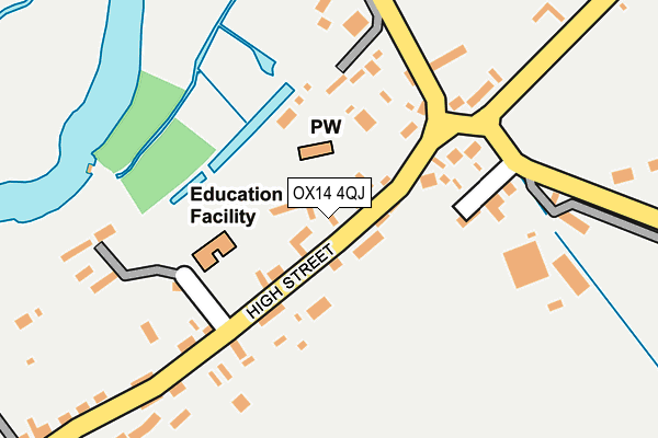 OX14 4QJ map - OS OpenMap – Local (Ordnance Survey) OX14 4QJ map - OS OpenMap – Local (Ordnance Survey)