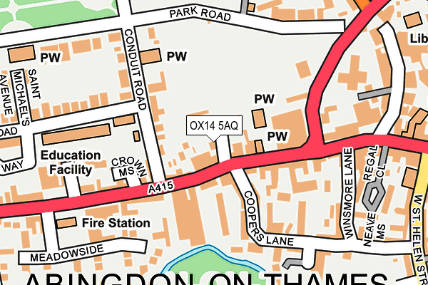 OX14 5AQ map - OS OpenMap – Local (Ordnance Survey) OX14 5AQ map - OS OpenMap – Local (Ordnance Survey)