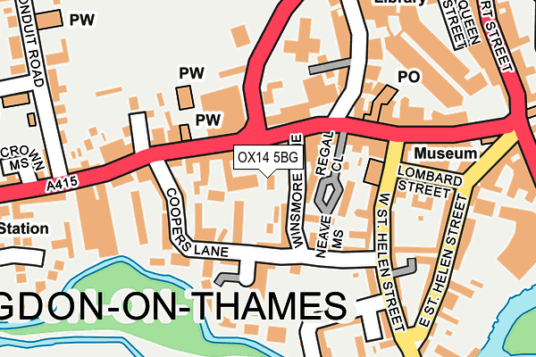 OX14 5BG map - OS OpenMap – Local (Ordnance Survey)