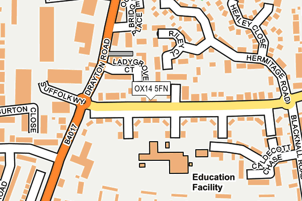 OX14 5FN map - OS OpenMap – Local (Ordnance Survey) OX14 5FN map - OS OpenMap – Local (Ordnance Survey)