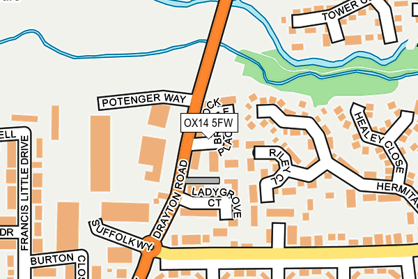 OX14 5FW map - OS OpenMap – Local (Ordnance Survey) OX14 5FW map - OS OpenMap – Local (Ordnance Survey)