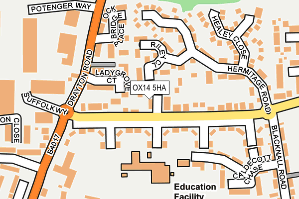 OX14 5HA map - OS OpenMap – Local (Ordnance Survey) OX14 5HA map - OS OpenMap – Local (Ordnance Survey)