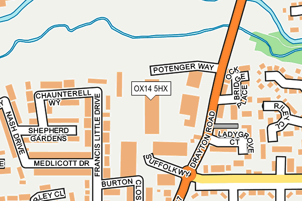 OX14 5HX map - OS OpenMap – Local (Ordnance Survey) OX14 5HX map - OS OpenMap – Local (Ordnance Survey)