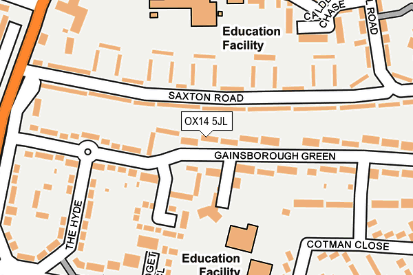 OX14 5JL map - OS OpenMap – Local (Ordnance Survey)