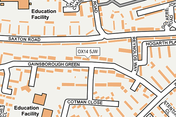 OX14 5JW map - OS OpenMap – Local (Ordnance Survey) OX14 5JW map - OS OpenMap – Local (Ordnance Survey)