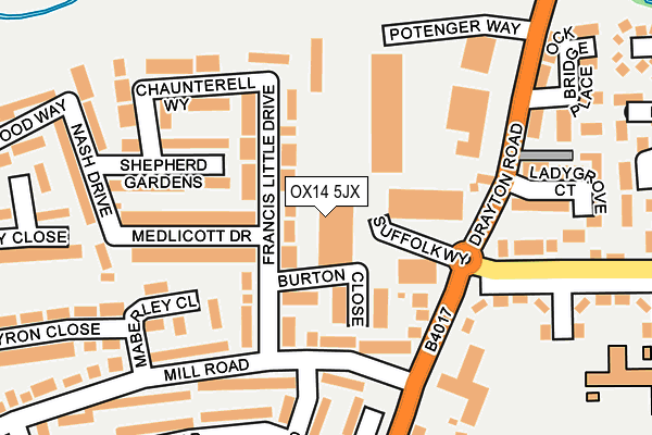 OX14 5JX map - OS OpenMap – Local (Ordnance Survey) OX14 5JX map - OS OpenMap – Local (Ordnance Survey)