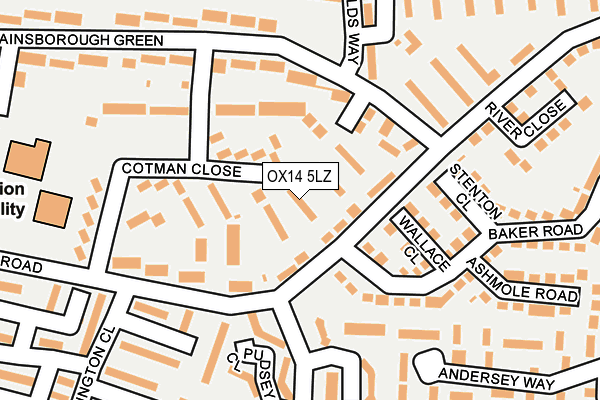OX14 5LZ map - OS OpenMap – Local (Ordnance Survey) OX14 5LZ map - OS OpenMap – Local (Ordnance Survey)
