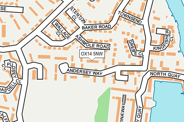 OX14 5NW map - OS OpenMap – Local (Ordnance Survey) OX14 5NW map - OS OpenMap – Local (Ordnance Survey)
