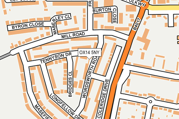 OX14 5NY map - OS OpenMap – Local (Ordnance Survey)