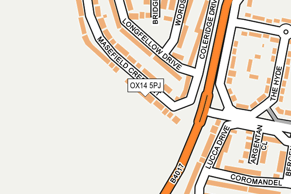 OX14 5PJ map - OS OpenMap – Local (Ordnance Survey) OX14 5PJ map - OS OpenMap – Local (Ordnance Survey)