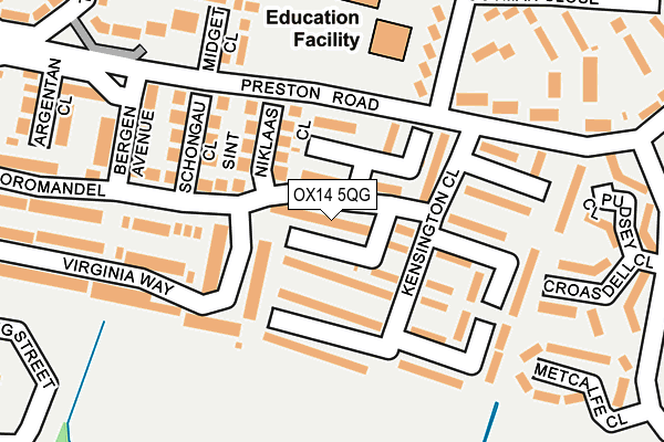 OX14 5QG map - OS OpenMap – Local (Ordnance Survey) OX14 5QG map - OS OpenMap – Local (Ordnance Survey)
