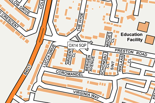 OX14 5QP map - OS OpenMap – Local (Ordnance Survey) OX14 5QP map - OS OpenMap – Local (Ordnance Survey)