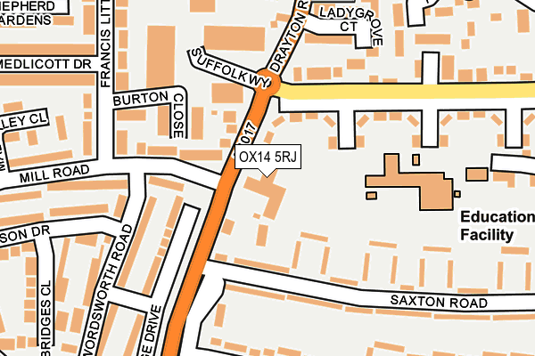 OX14 5RJ map - OS OpenMap – Local (Ordnance Survey) OX14 5RJ map - OS OpenMap – Local (Ordnance Survey)