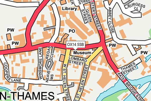 OX14 5SB map - OS OpenMap – Local (Ordnance Survey) OX14 5SB map - OS OpenMap – Local (Ordnance Survey)