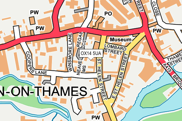 OX14 5UA map - OS OpenMap – Local (Ordnance Survey)