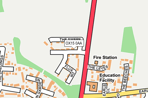 OX15 0AA map - OS OpenMap – Local (Ordnance Survey) OX15 0AA map - OS OpenMap – Local (Ordnance Survey)