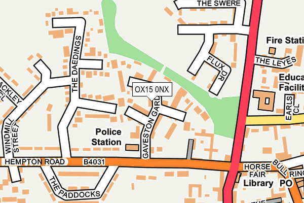 OX15 0NX map - OS OpenMap – Local (Ordnance Survey) OX15 0NX map - OS OpenMap – Local (Ordnance Survey)