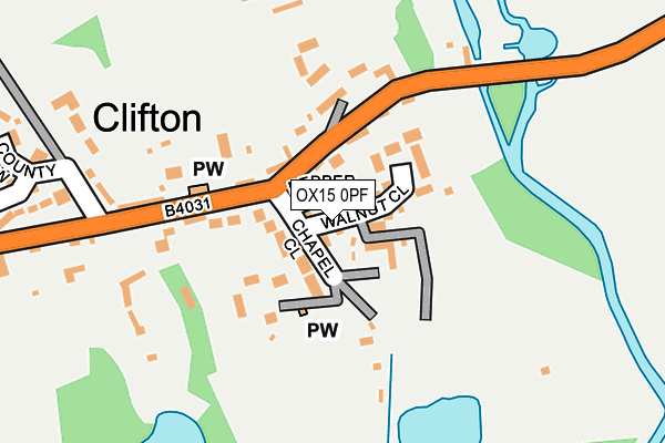 OX15 0PF map - OS OpenMap – Local (Ordnance Survey) OX15 0PF map - OS OpenMap – Local (Ordnance Survey)