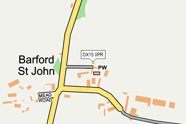 OX15 0PR map - OS OpenMap – Local (Ordnance Survey) OX15 0PR map - OS OpenMap – Local (Ordnance Survey)