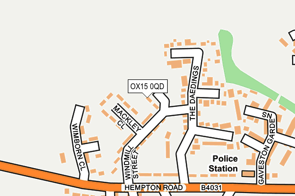 OX15 0QD map - OS OpenMap – Local (Ordnance Survey) OX15 0QD map - OS OpenMap – Local (Ordnance Survey)