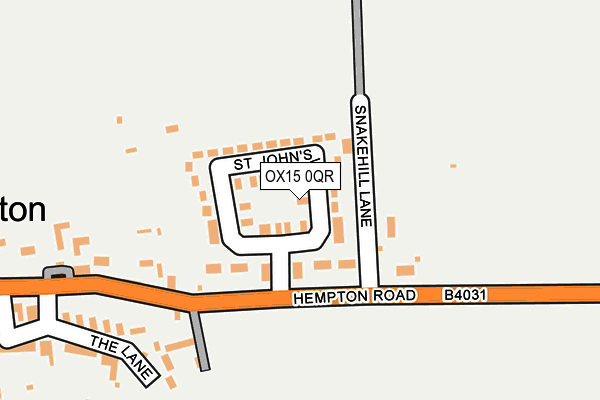 OX15 0QR map - OS OpenMap – Local (Ordnance Survey)