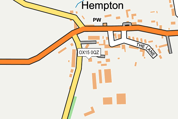 OX15 0QZ map - OS OpenMap – Local (Ordnance Survey) OX15 0QZ map - OS OpenMap – Local (Ordnance Survey)