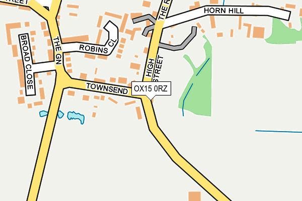OX15 0RZ map - OS OpenMap – Local (Ordnance Survey) OX15 0RZ map - OS OpenMap – Local (Ordnance Survey)