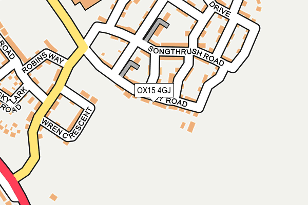 OX15 4GJ map - OS OpenMap – Local (Ordnance Survey) OX15 4GJ map - OS OpenMap – Local (Ordnance Survey)
