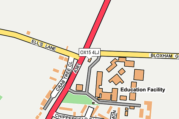 OX15 4LJ map - OS OpenMap – Local (Ordnance Survey)