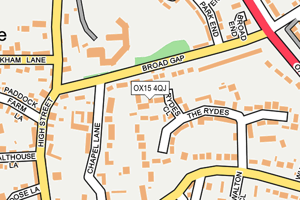 OX15 4QJ map - OS OpenMap – Local (Ordnance Survey) OX15 4QJ map - OS OpenMap – Local (Ordnance Survey)