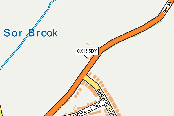 OX15 5DY map - OS OpenMap – Local (Ordnance Survey) OX15 5DY map - OS OpenMap – Local (Ordnance Survey)