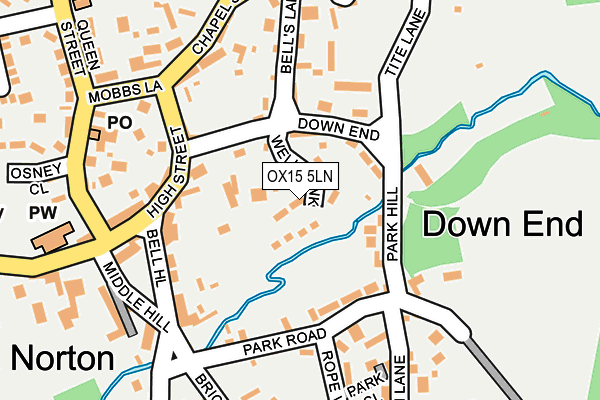 OX15 5LN map - OS OpenMap – Local (Ordnance Survey)