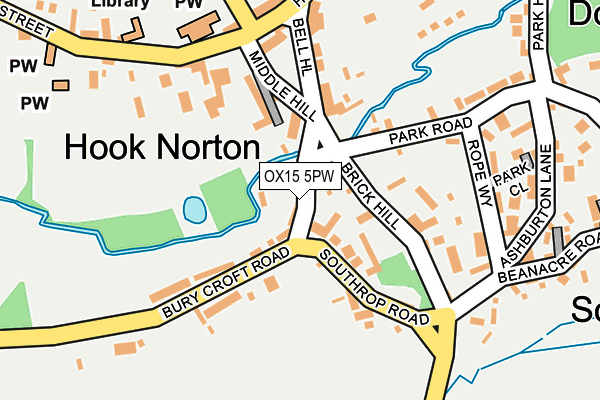 OX15 5PW map - OS OpenMap – Local (Ordnance Survey) OX15 5PW map - OS OpenMap – Local (Ordnance Survey)