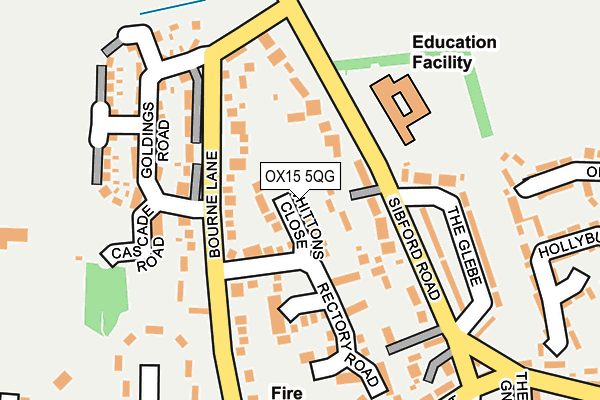OX15 5QG map - OS OpenMap – Local (Ordnance Survey) OX15 5QG map - OS OpenMap – Local (Ordnance Survey)
