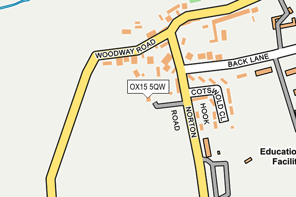 OX15 5QW map - OS OpenMap – Local (Ordnance Survey) OX15 5QW map - OS OpenMap – Local (Ordnance Survey)