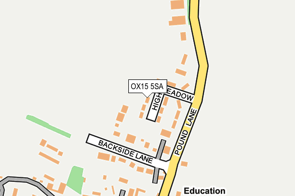 OX15 5SA map - OS OpenMap – Local (Ordnance Survey) OX15 5SA map - OS OpenMap – Local (Ordnance Survey)