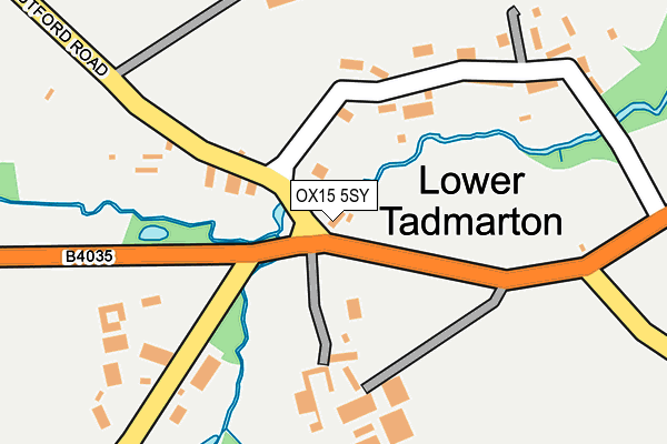 OX15 5SY map - OS OpenMap – Local (Ordnance Survey) OX15 5SY map - OS OpenMap – Local (Ordnance Survey)