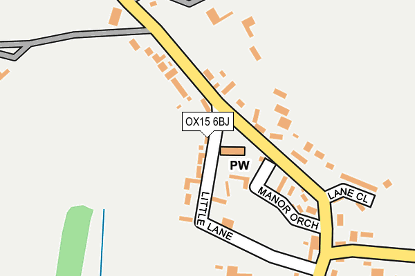 OX15 6BJ map - OS OpenMap – Local (Ordnance Survey) OX15 6BJ map - OS OpenMap – Local (Ordnance Survey)