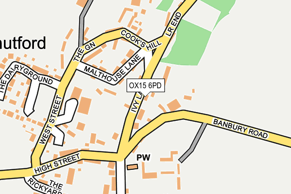 OX15 6PD map - OS OpenMap – Local (Ordnance Survey) OX15 6PD map - OS OpenMap – Local (Ordnance Survey)