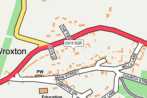 OX15 6QR map - OS OpenMap – Local (Ordnance Survey) OX15 6QR map - OS OpenMap – Local (Ordnance Survey)
