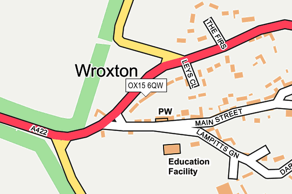 OX15 6QW map - OS OpenMap – Local (Ordnance Survey) OX15 6QW map - OS OpenMap – Local (Ordnance Survey)