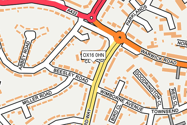 OX16 0HN map - OS OpenMap – Local (Ordnance Survey) OX16 0HN map - OS OpenMap – Local (Ordnance Survey)